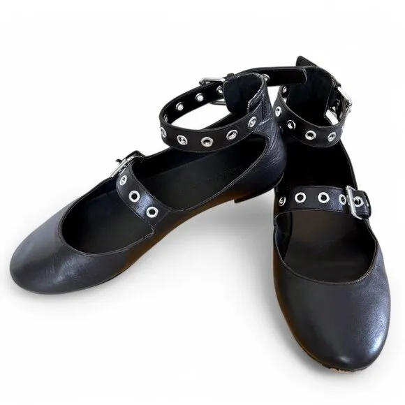 Rebecca Minkoff ‘Rachel’ Grommet Buckle Ballet Flats