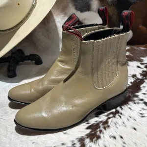 Red Diamond Leather Chelsea Boot Beige Size 28 A11