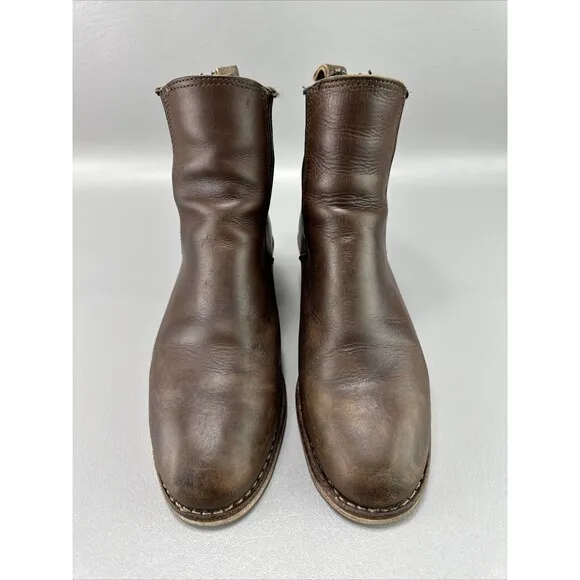 Red Wing Harriet Boots‎ Sz 8B Brown Grunge Distressed Chelsea Leather Ankle 3392