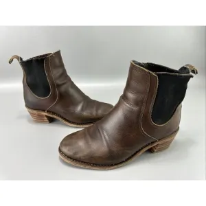 Red Wing Harriet Boots‎ Sz 8B Brown Grunge Distressed Chelsea Leather Ankle 3392