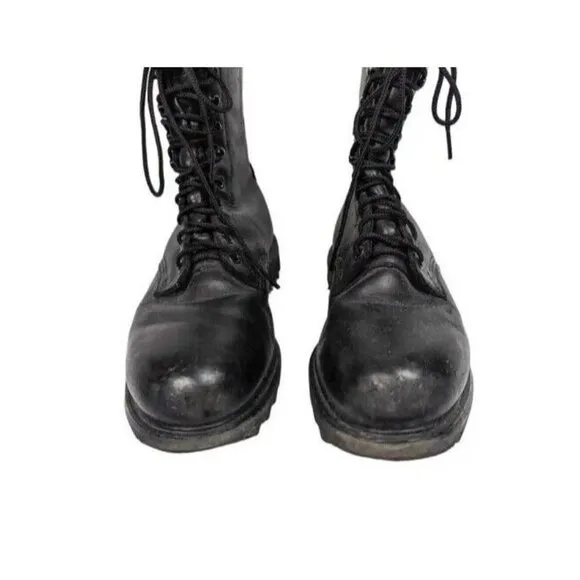 Red Wing M 8.5 /W 10 Vintage Combat Boots Slip Resistance Ripple Sole Steel Toe
