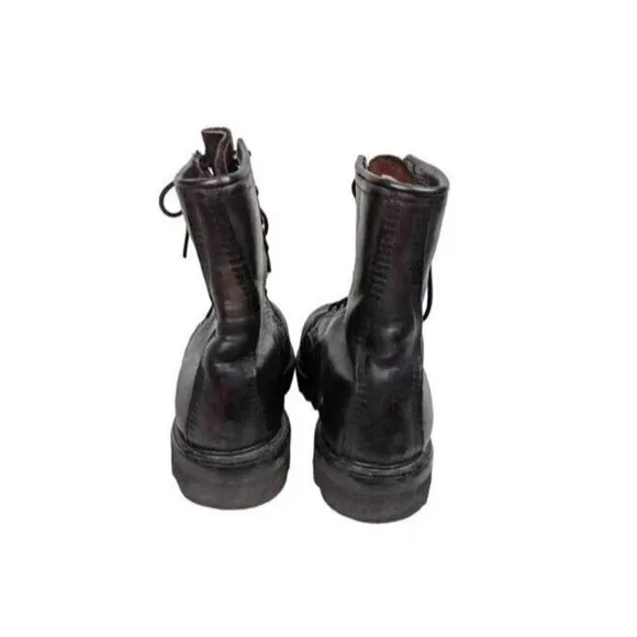 Red Wing M 8.5 /W 10 Vintage Combat Boots Slip Resistance Ripple Sole Steel Toe