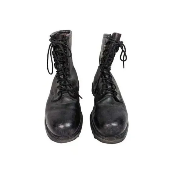 Red Wing M 8.5 /W 10 Vintage Combat Boots Slip Resistance Ripple Sole Steel Toe