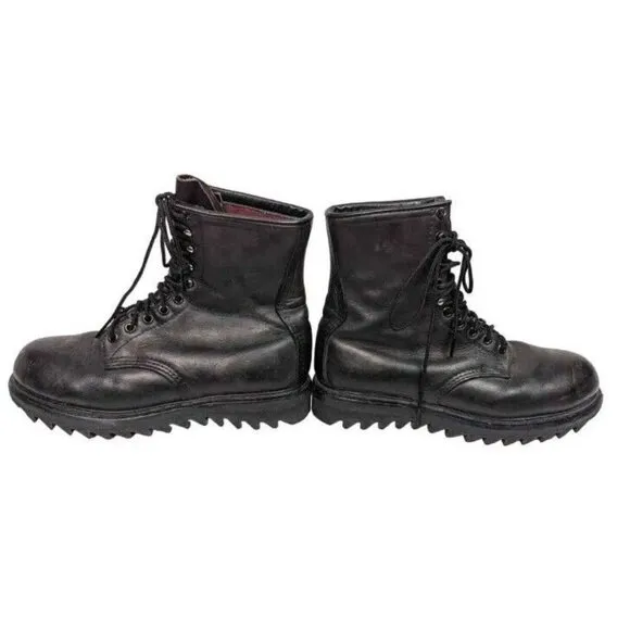 Red Wing M 8.5 /W 10 Vintage Combat Boots Slip Resistance Ripple Sole Steel Toe