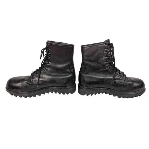 Red Wing M 8.5 /W 10 Vintage Combat Boots Slip Resistance Ripple Sole Steel Toe