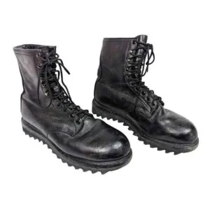 Red Wing M 8.5 /W 10 Vintage Combat Boots Slip Resistance Ripple Sole Steel Toe