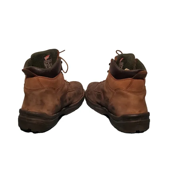 Red Wing Shoes Brown Leather Lace-Up Combat Boots Men's Size 14D