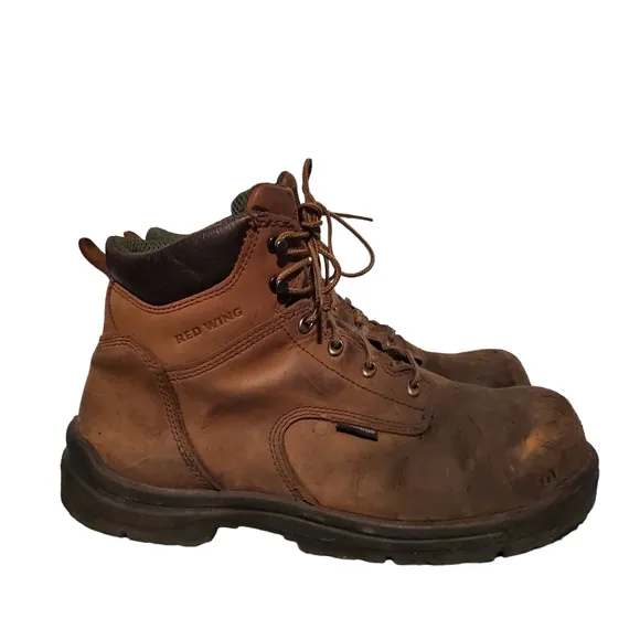 Red Wing Shoes Brown Leather Lace-Up Combat Boots Men's Size 14D