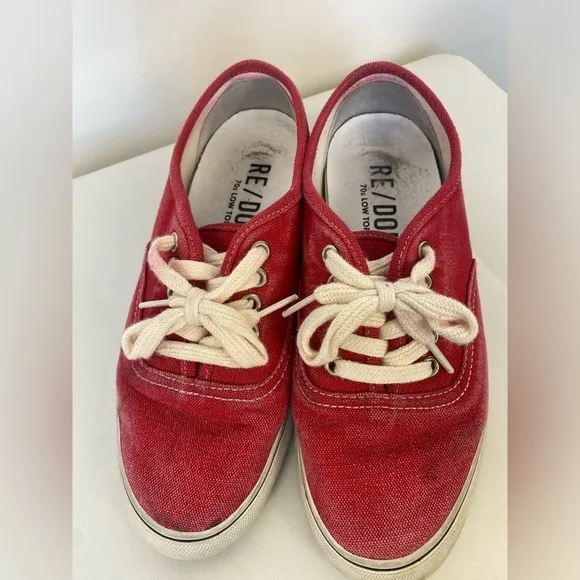 Re/done 70s low top skate shoe Red size 38