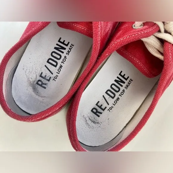 Re/done 70s low top skate shoe Red size 38