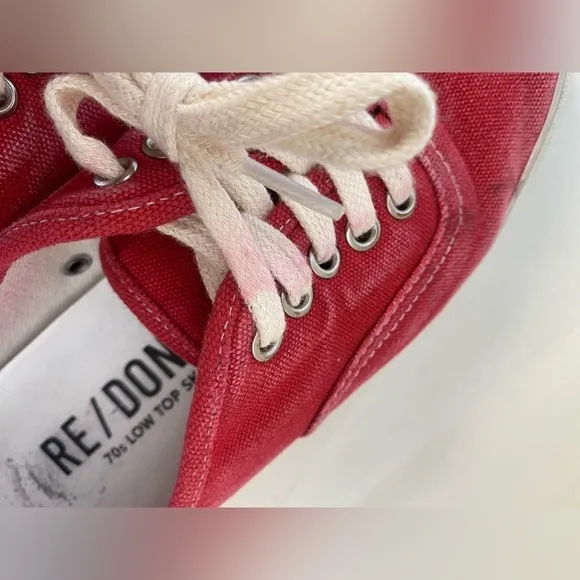 Re/done 70s low top skate shoe Red size 38
