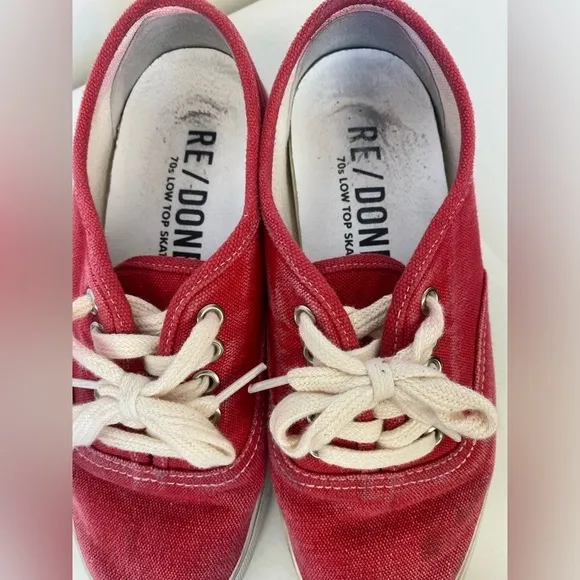 Re/done 70s low top skate shoe Red size 38
