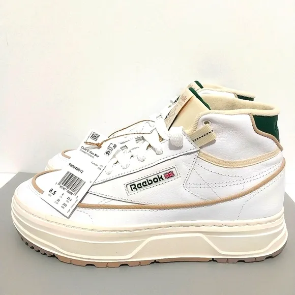 Reebok Club C Geo Mid Platform Sneakers, NWT, Size 8.5|EUR‎ 39