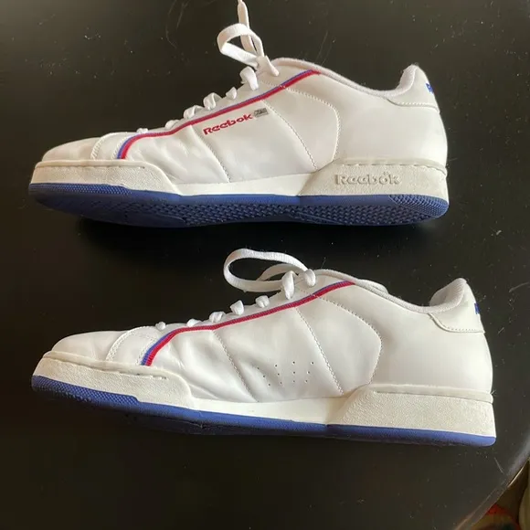 Reebok white vintage low top leather sneakers size 12