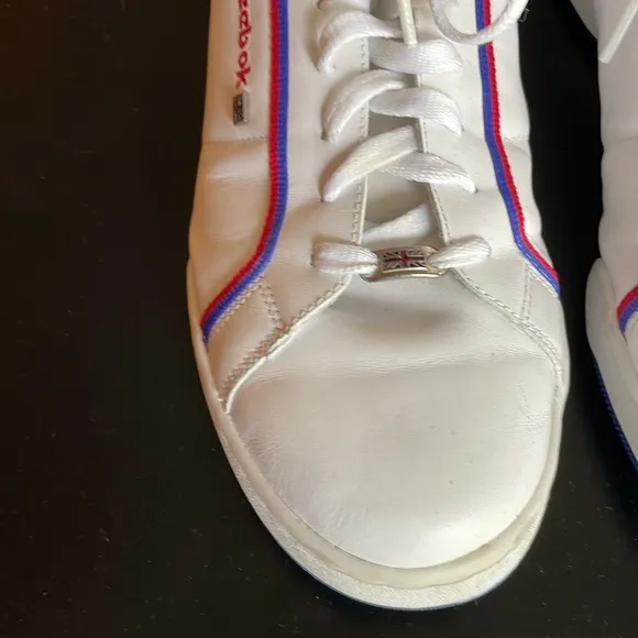 Reebok white vintage low top leather sneakers size 12