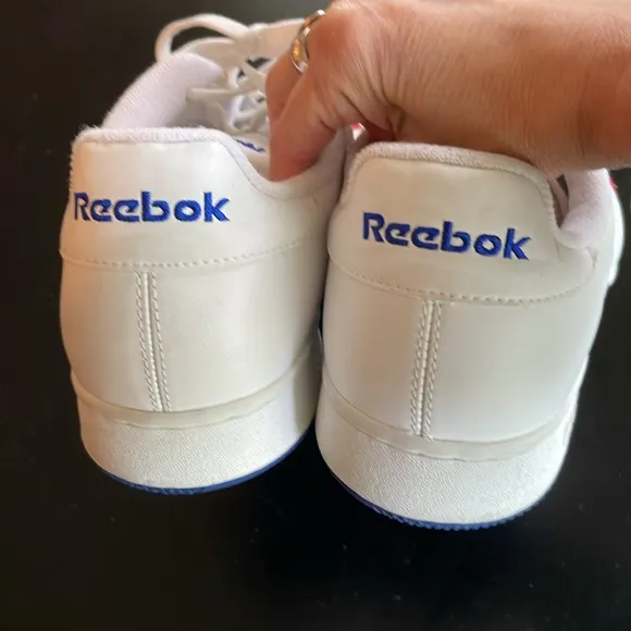 Reebok white vintage low top leather sneakers size 12