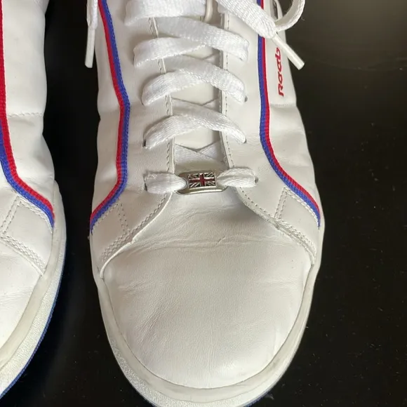 Reebok white vintage low top leather sneakers size 12