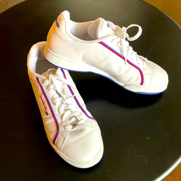 Reebok white vintage low top leather sneakers size 12