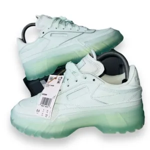 Reebox Club C x Cardi B Aqua Dust Platform Sneakers GX2909 Youth 5.5 Women's 6.5