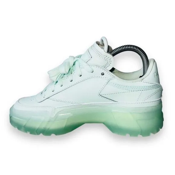 Reebox Club C x Cardi B Aqua Dust Platform Sneakers GX2909 Youth 5.5 Women's 6.5