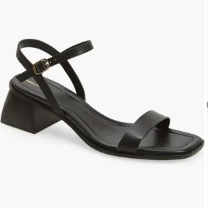Reformation black Stephanie ankle strap sandals