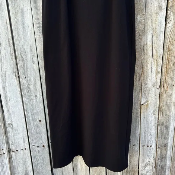 Reformation Square Neck Slip Maxi Dress Organic Cotton Spandex Black M
