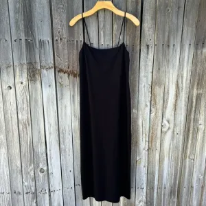 Reformation Square Neck Slip Maxi Dress Organic Cotton Spandex Black M