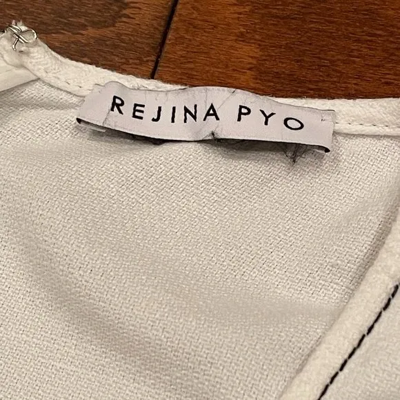 Rejina Pyo Irene White Linen Corset Dress, Size 10