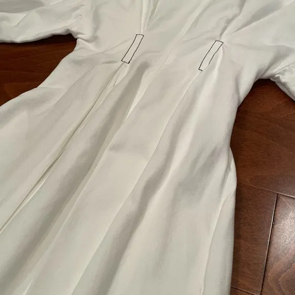 Rejina Pyo Irene White Linen Corset Dress, Size 10