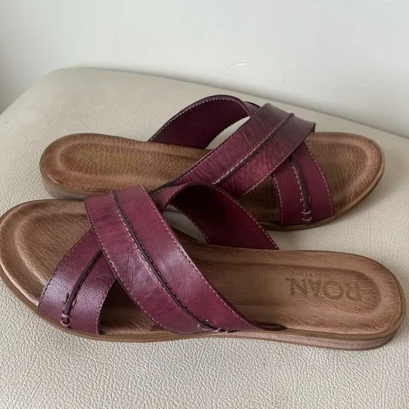 ROAN® by Bed Stu Elvira slip-on Leather sandals Women’s Size 9.5