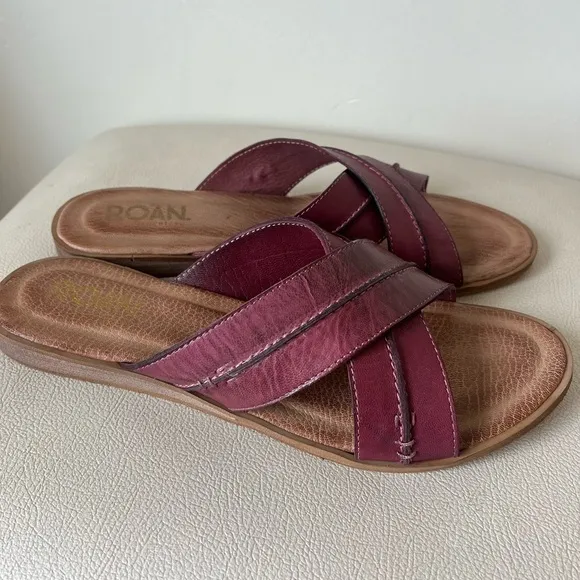ROAN® by Bed Stu Elvira slip-on Leather sandals Women’s Size 9.5