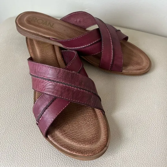 ROAN® by Bed Stu Elvira slip-on Leather sandals Women’s Size 9.5
