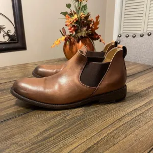 Roan by Bed Stu Men’s Tan Brown Burnished Leather Chelsea Boots Size 9 Casual