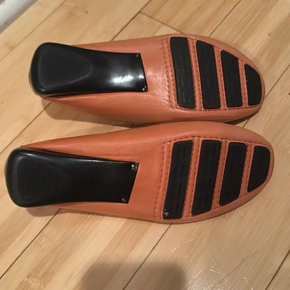 Robert Zur Designer Orange Crush and Fuschia Tglove Leather Loafers 6.5