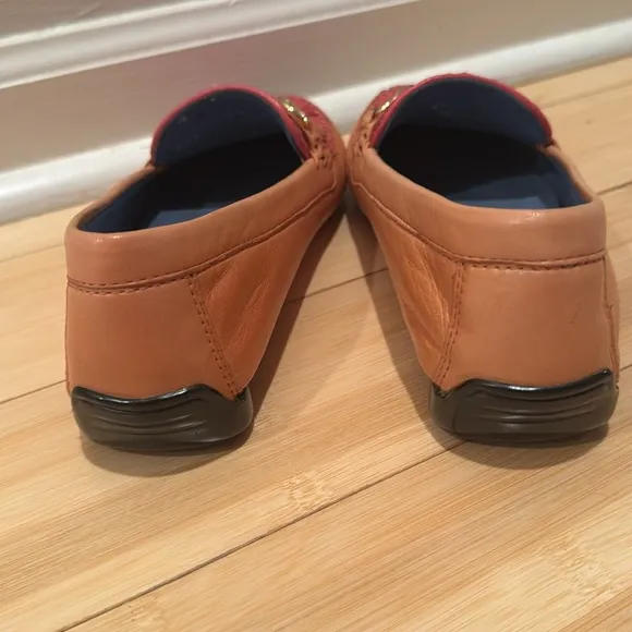Robert Zur Designer Orange Crush and Fuschia Tglove Leather Loafers 6.5