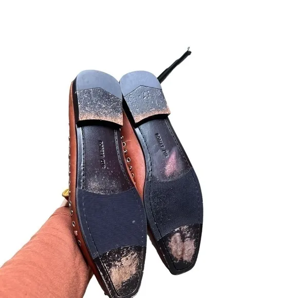 Robert zur grommet leather slip on flats 8.5 NARROW