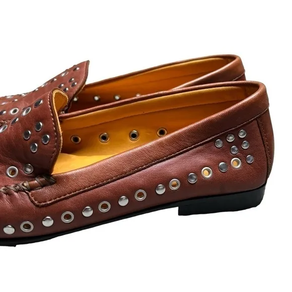 Robert zur grommet leather slip on flats 8.5 NARROW