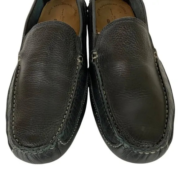 Rockport Driving Loafers Mens Size 11 W Black Leather Comfort Moccasin