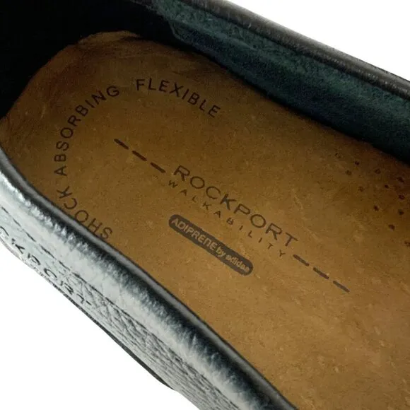 Rockport Driving Loafers Mens Size 11 W Black Leather Comfort Moccasin