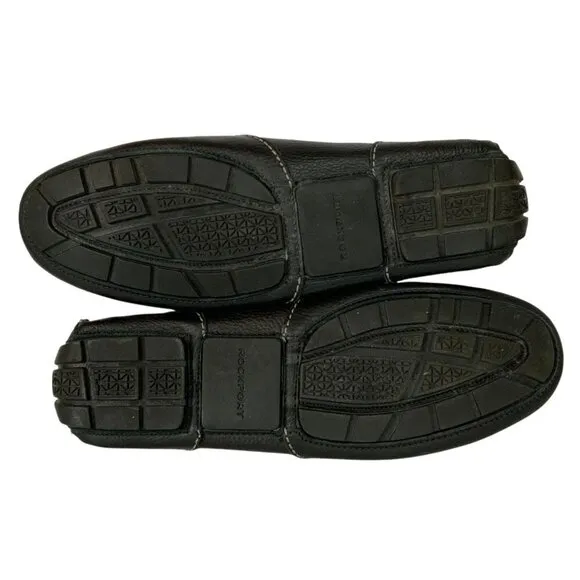 Rockport Driving Loafers Mens Size 11 W Black Leather Comfort Moccasin