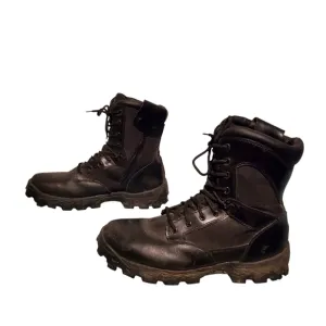 Rocky Alpha Force Black Leather Lace-Up Combat Boots Men's Size 13W