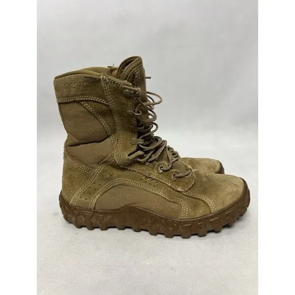 Rocky Mens S2V Tactical Special Ops Combat Boots Coyote Brown Leather Size 9.5 M