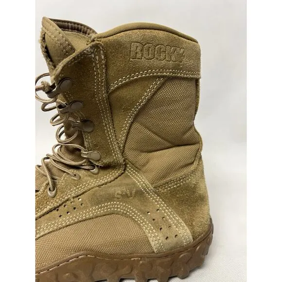 Rocky Mens S2V Tactical Special Ops Combat Boots Coyote Brown Leather Size 9.5 M