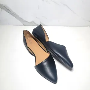 ROHB By Joyce Azria Black pointy toe D'Orsay ballerina flats NWOT Size 8.5