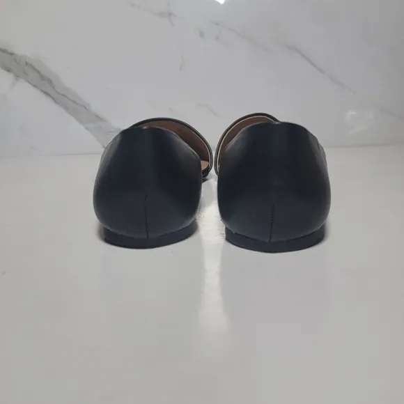 ROHB By Joyce Azria Black pointy toe D'Orsay ballerina flats NWOT Size 8.5