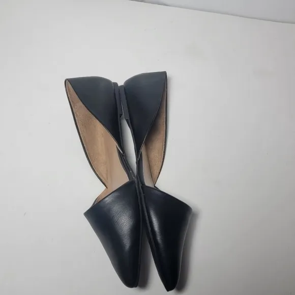 ROHB By Joyce Azria Black pointy toe D'Orsay ballerina flats NWOT Size 8.5
