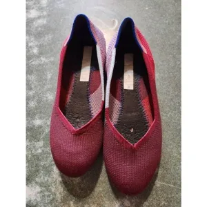 Rothy’s Berry Colorblock Round Toe Flats sz  7.5 no insole