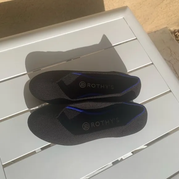 Rothy’s black round toe flats size 6.5
