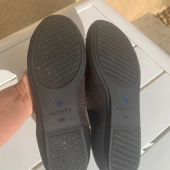 Rothy’s black round toe flats size 6.5