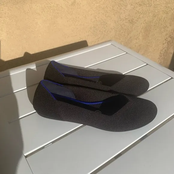Rothy’s black round toe flats size 6.5